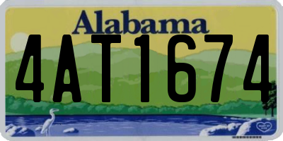 AL license plate 4AT1674