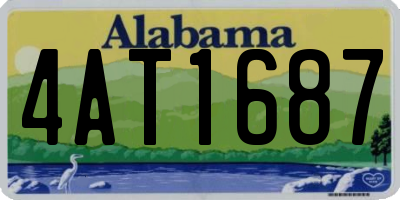 AL license plate 4AT1687