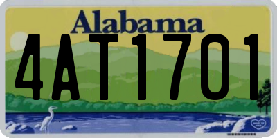 AL license plate 4AT1701