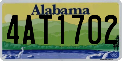 AL license plate 4AT1702