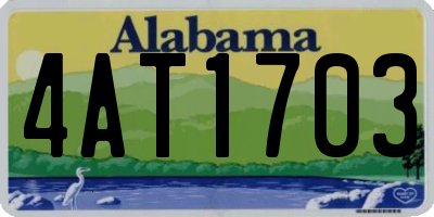 AL license plate 4AT1703