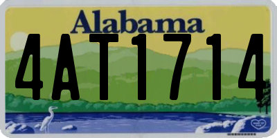 AL license plate 4AT1714
