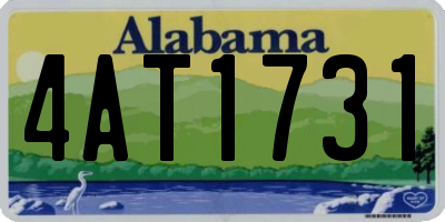AL license plate 4AT1731