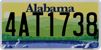 AL license plate 4AT1738