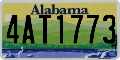 AL license plate 4AT1773