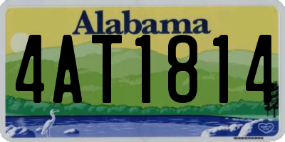 AL license plate 4AT1814