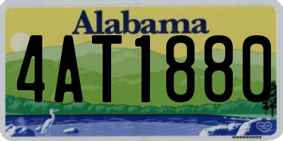AL license plate 4AT1880