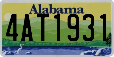 AL license plate 4AT1931