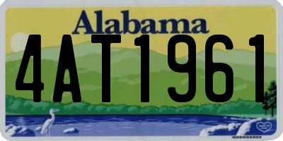 AL license plate 4AT1961
