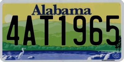 AL license plate 4AT1965