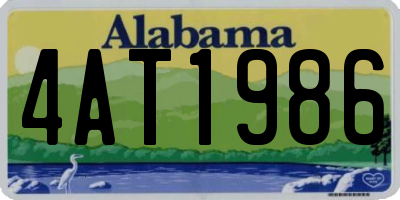 AL license plate 4AT1986