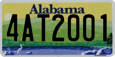 AL license plate 4AT2001