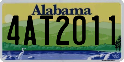 AL license plate 4AT2011