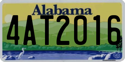 AL license plate 4AT2016