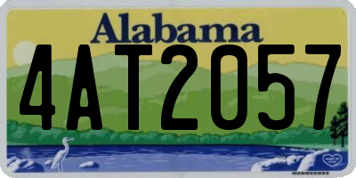 AL license plate 4AT2057