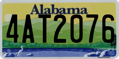 AL license plate 4AT2076