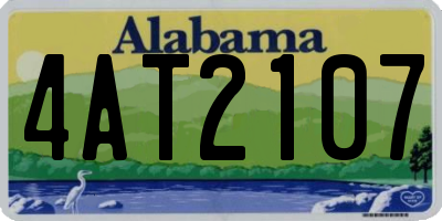 AL license plate 4AT2107