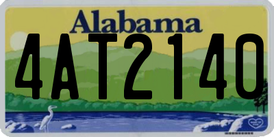 AL license plate 4AT2140