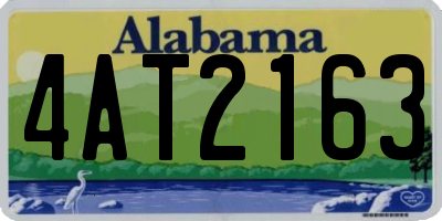 AL license plate 4AT2163