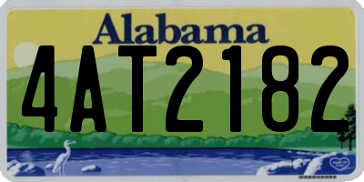 AL license plate 4AT2182