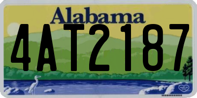 AL license plate 4AT2187