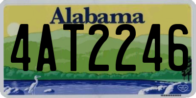 AL license plate 4AT2246