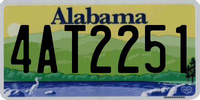 AL license plate 4AT2251