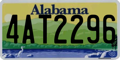 AL license plate 4AT2296