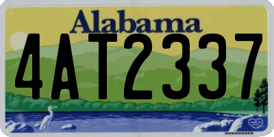 AL license plate 4AT2337