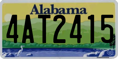 AL license plate 4AT2415