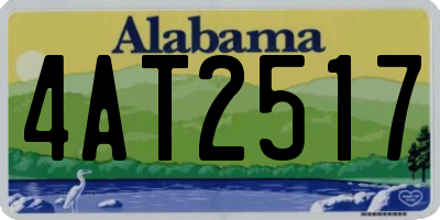 AL license plate 4AT2517