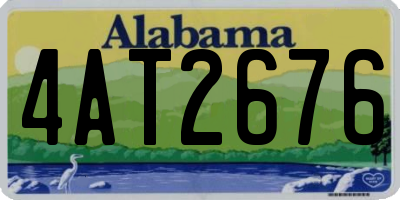 AL license plate 4AT2676