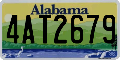 AL license plate 4AT2679