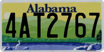 AL license plate 4AT2767