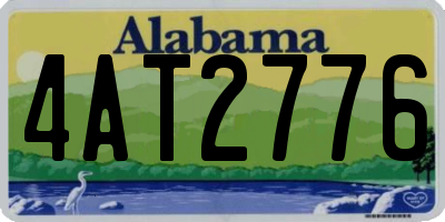 AL license plate 4AT2776