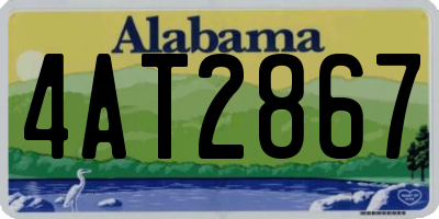 AL license plate 4AT2867