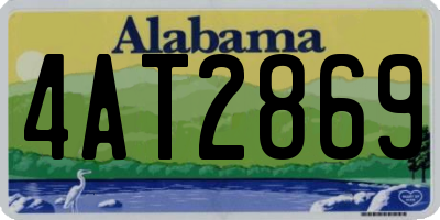 AL license plate 4AT2869