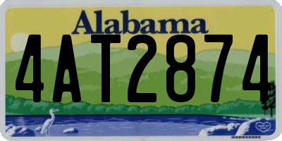 AL license plate 4AT2874