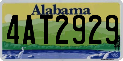 AL license plate 4AT2929