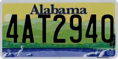 AL license plate 4AT2940