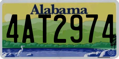 AL license plate 4AT2974