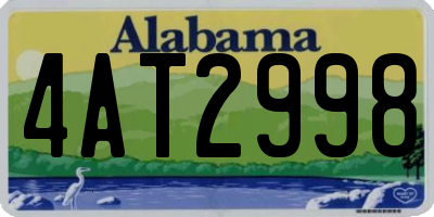 AL license plate 4AT2998