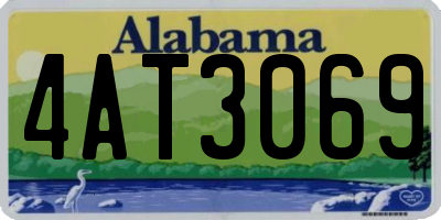 AL license plate 4AT3069