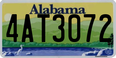 AL license plate 4AT3072