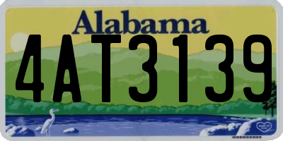 AL license plate 4AT3139