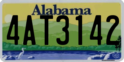 AL license plate 4AT3142