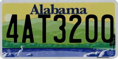 AL license plate 4AT3200