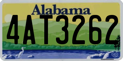 AL license plate 4AT3262