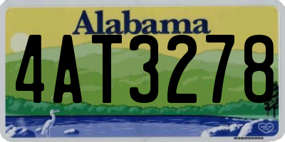 AL license plate 4AT3278