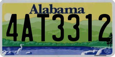 AL license plate 4AT3312
